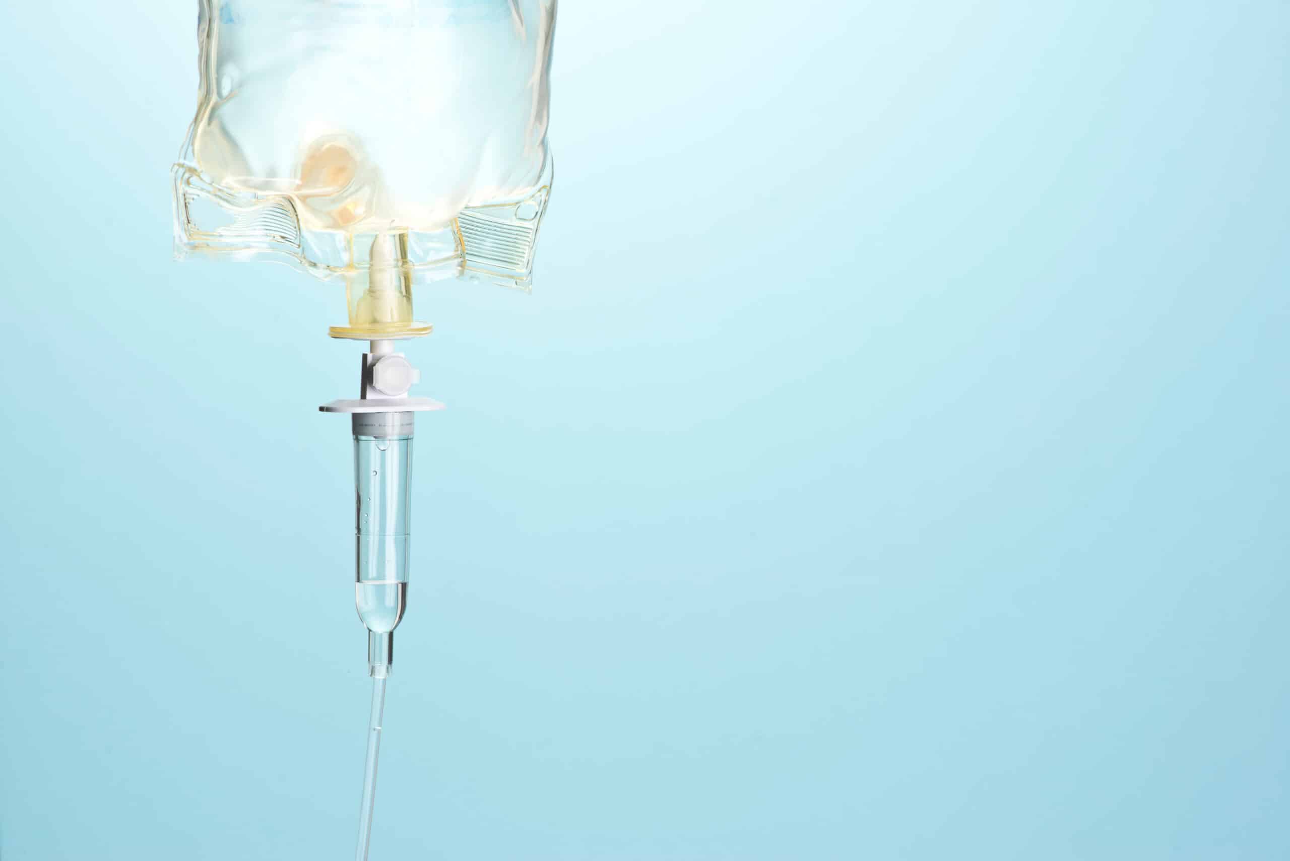 a iv drip with a tube attached to it